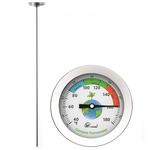 SPS20 Stainless Steel Garden Soil Thermometer with 50cm long probeFor Home Ground Portable