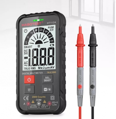Telephone Multimeter HT112A 2000 Counts Smart Digital Multimeter Auto Rang Unit Digital ...
